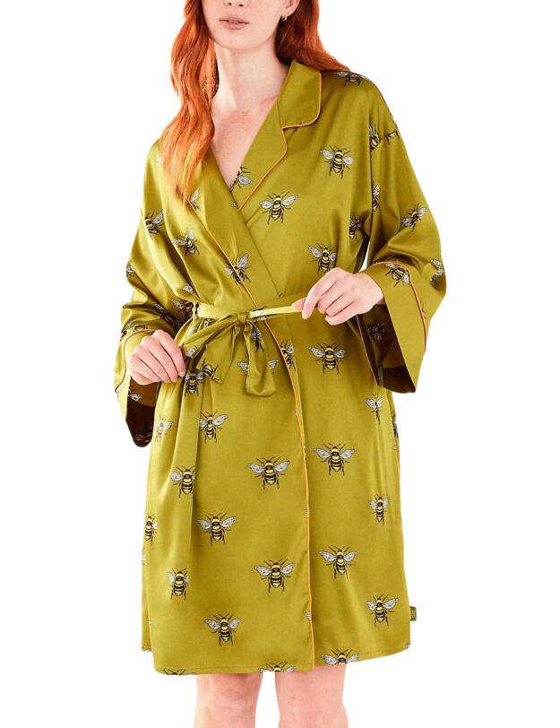 Chelsea Peers Dressing Gown Olive Bee