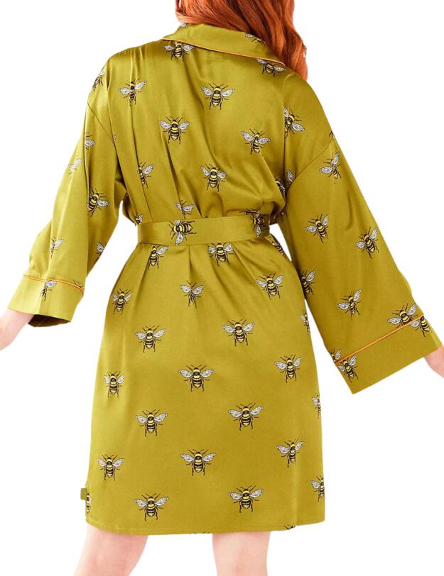 Chelsea Peers Dressing Gown Olive Bee