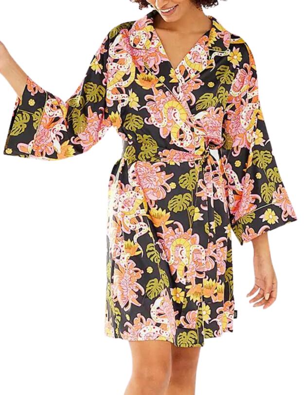 Chelsea Peers Dressing Gown Green Snake Flora