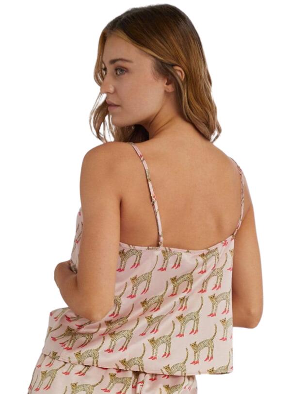 Playful Promises Bouffant Cami Top Pink Cheeta