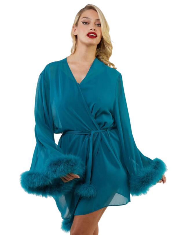 Bettie Page Robe Teal 