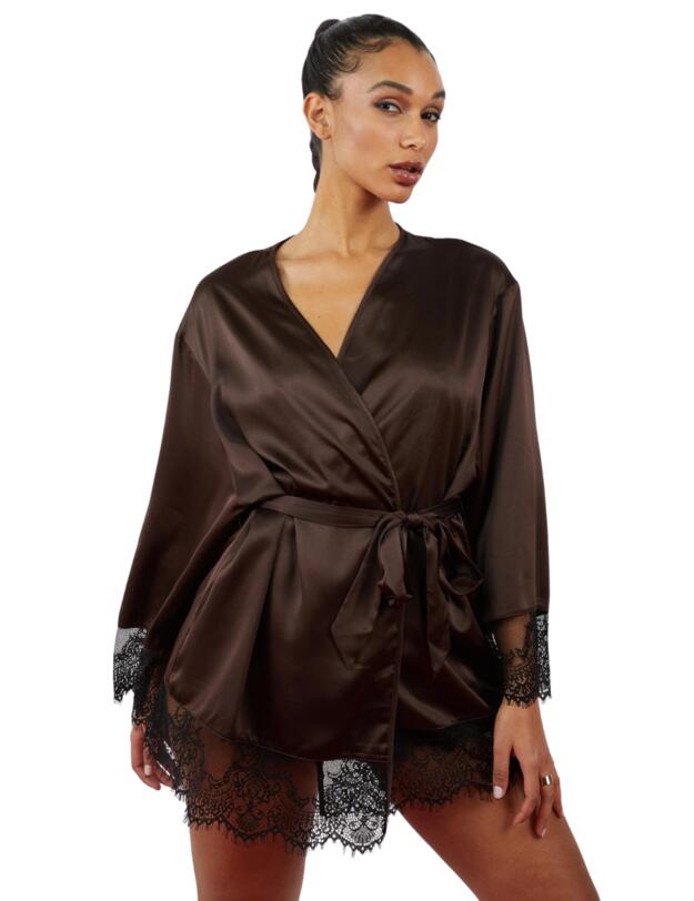 Wolf & Whistle Alaia Kimono Chocolate 