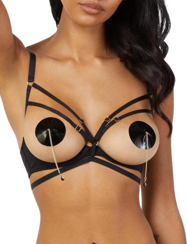 Wolf & Whistle Sarah Open Cup Bra Black
