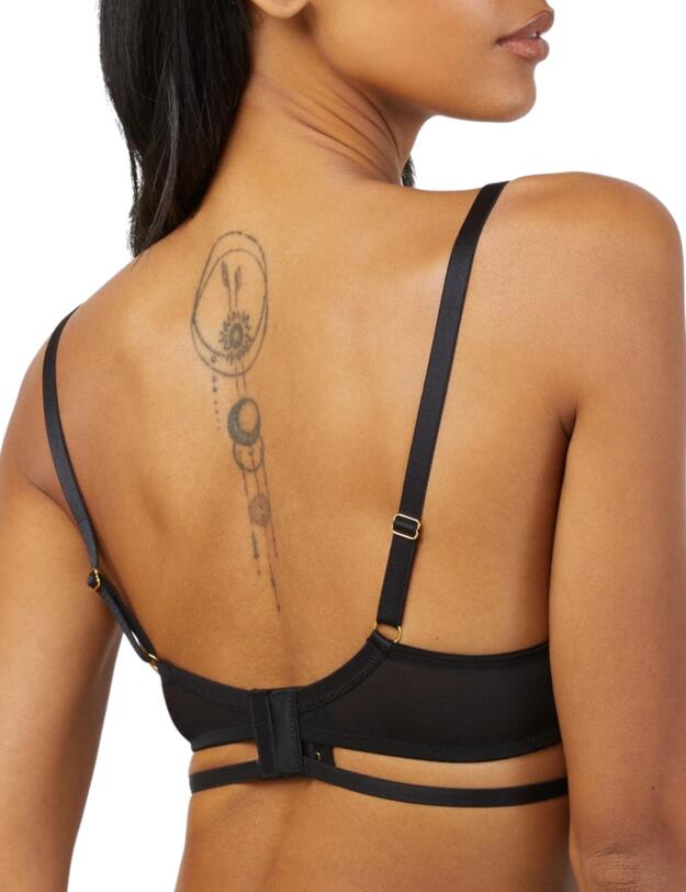 Wolf & Whistle Sarah Open Cup Bra Black