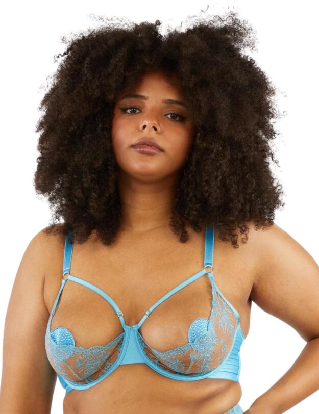 Playful Promises Cassia Quarter Cup Bra Blue