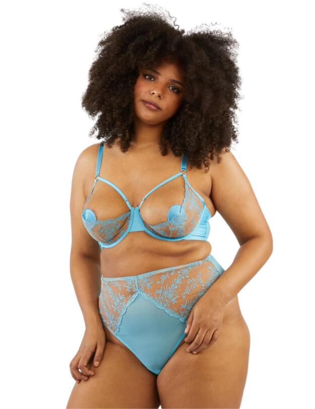 Playful Promises Cassia Quarter Cup Bra Blue