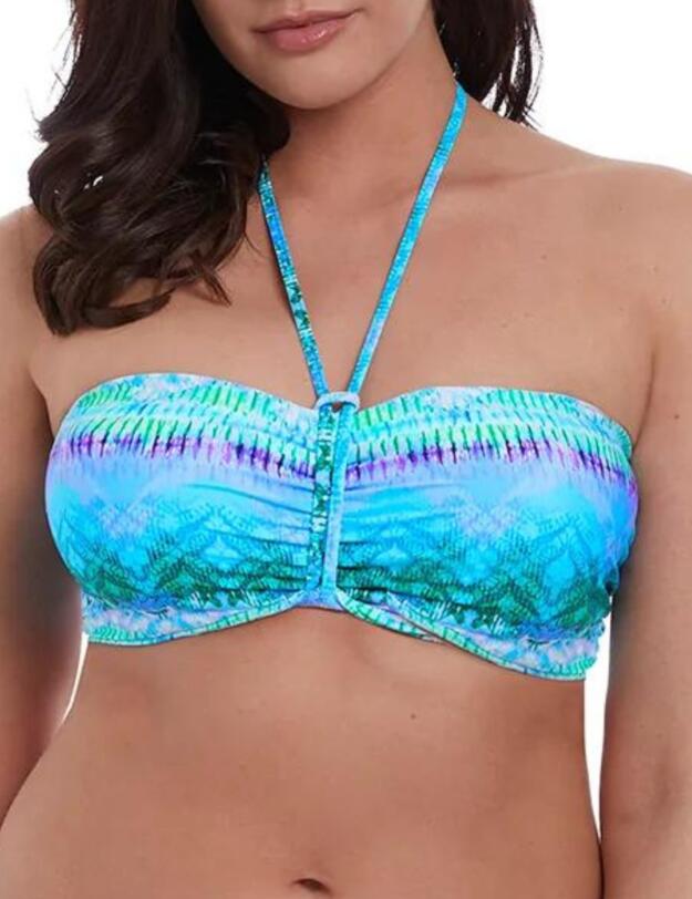 Freya Seascape Bandeau Bikini Top Blue Lagoon