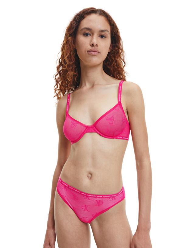 Calvin Klein CK One Demi Plunge Bra Pink Splendor