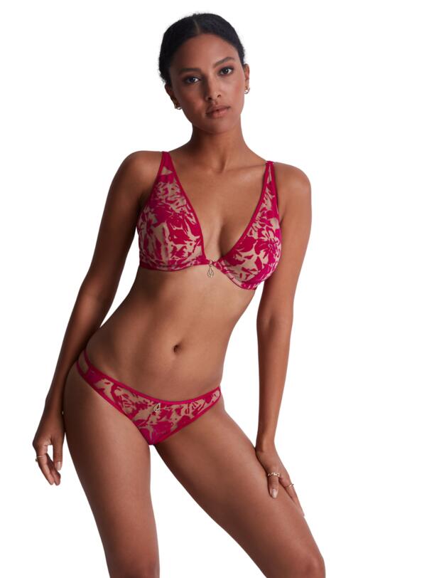 Aubade Wild Vibration Triangle Plunge Bra Hot Pink