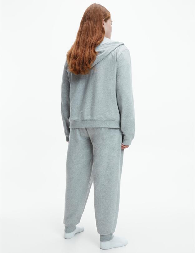 Calvin Klein Modern Cotton Full Zip Hoodie Top Grey Heather