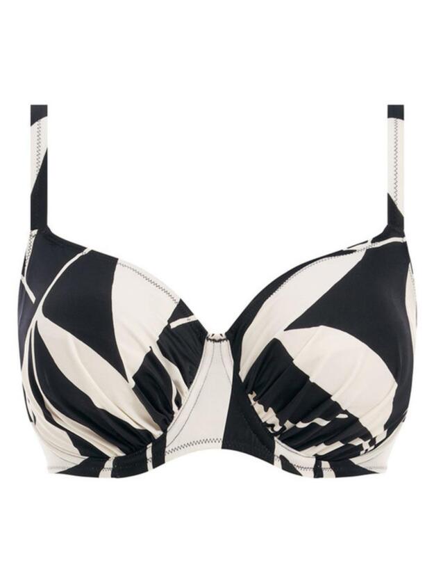 Fantasie Ile De Re Full Cup Bikini Top Black & Cream