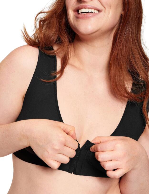 Naturana Everyday Front Closure Bra Black