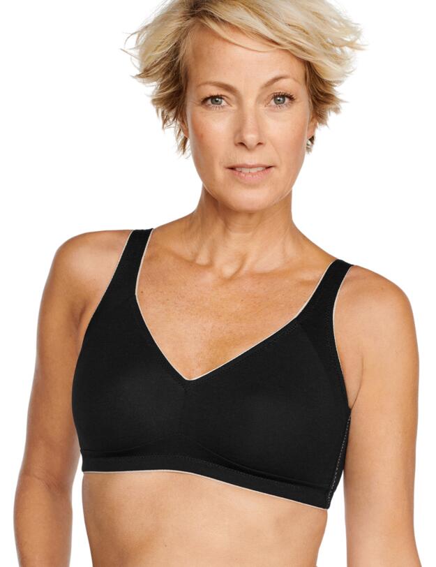 Naturana Everyday Non-Wired Bra Black/Light Beige