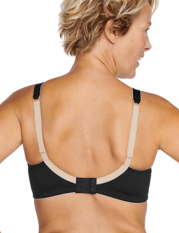 Naturana Everyday Non-Wired Bra Black/Light Beige