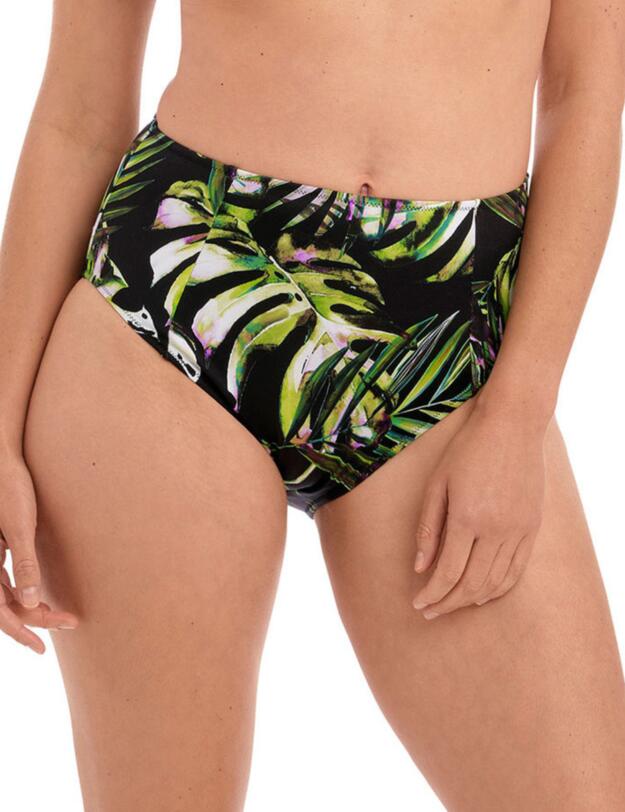 Fantaise Palm Valley High Waisted Bikini Briefs Black 