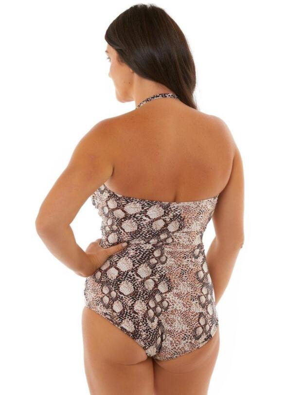 Seaspray Ella Bandeau Swimsuit Brown