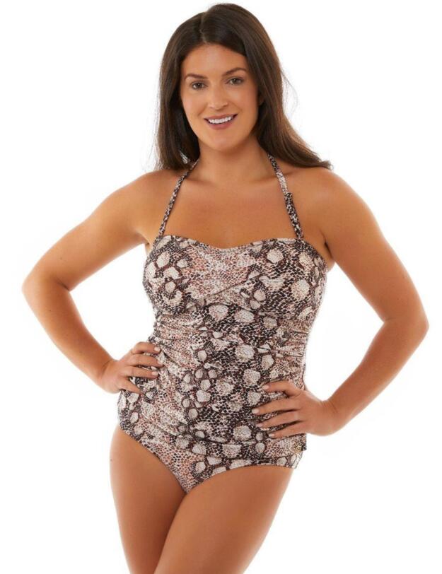 Seaspray Ella Bandeau Swimsuit Brown