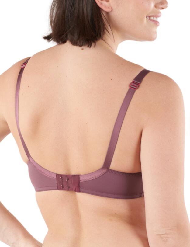  Maison Lejaby Fleur Ikat Underwired Plunge Bra Burgundy