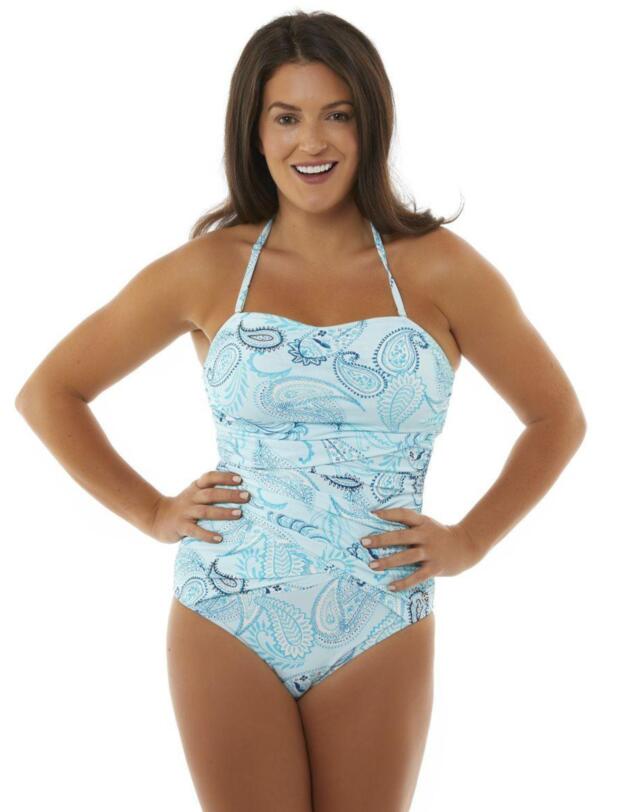 Seaspray Rosalind Bandeau Swimsuit Aqua