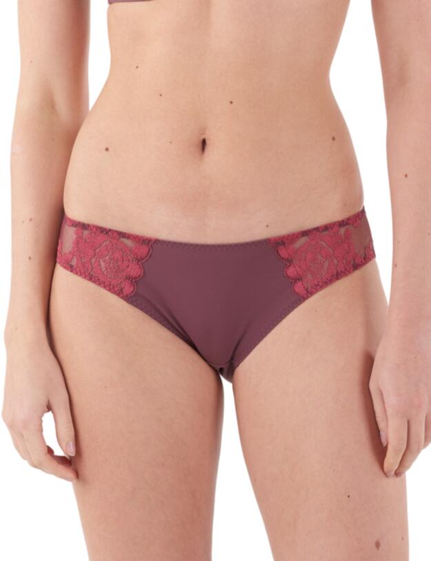 Maison Lejaby Fleur Ikat Brief Burgundy