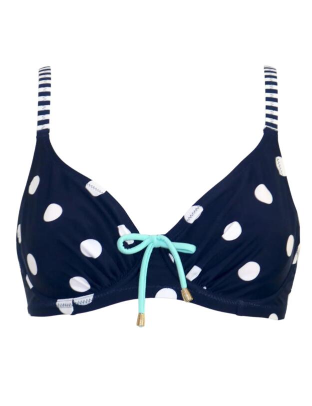 Pour Moi Beach House Bikini Top Navy/White/Aqua