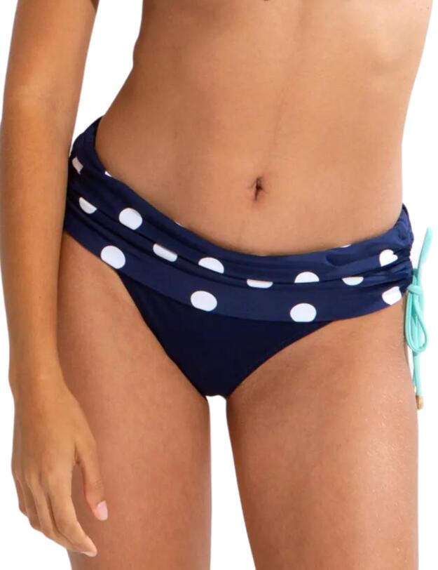  Pour Moi Beach House Fold Over Brief Navy/White/Aqua