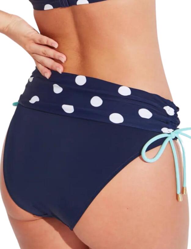  Pour Moi Beach House Fold Over Brief Navy/White/Aqua