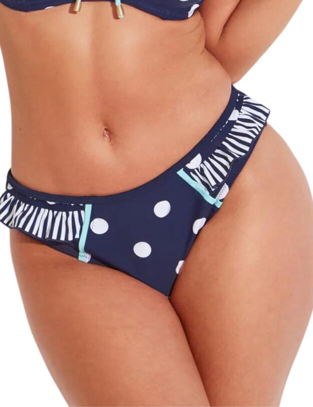 Pour Moi Beach House Brief Navy/White/Aqua