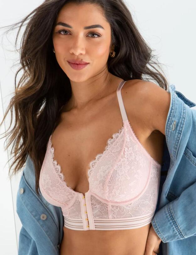Pour Moi Revolution Front Fastening Bralette Soft Pink