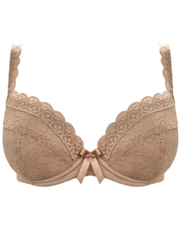 Pour Moi Rebel Padded Plunge Bra Almond