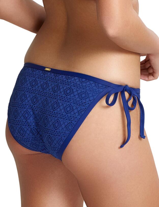 Panache Anya Crochet Tie Side Bikini Brief French Blue