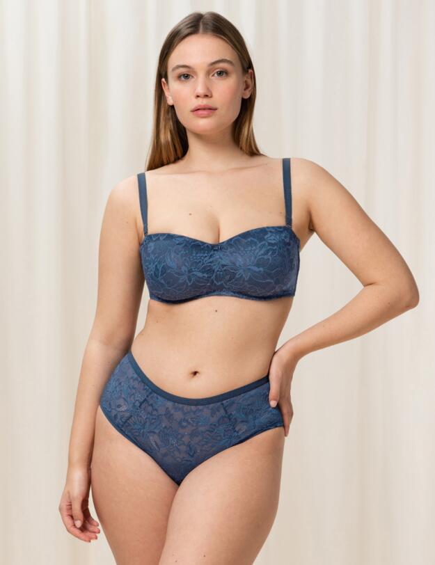 Triumph Amourette Charm Strapless Bra Blue Nights