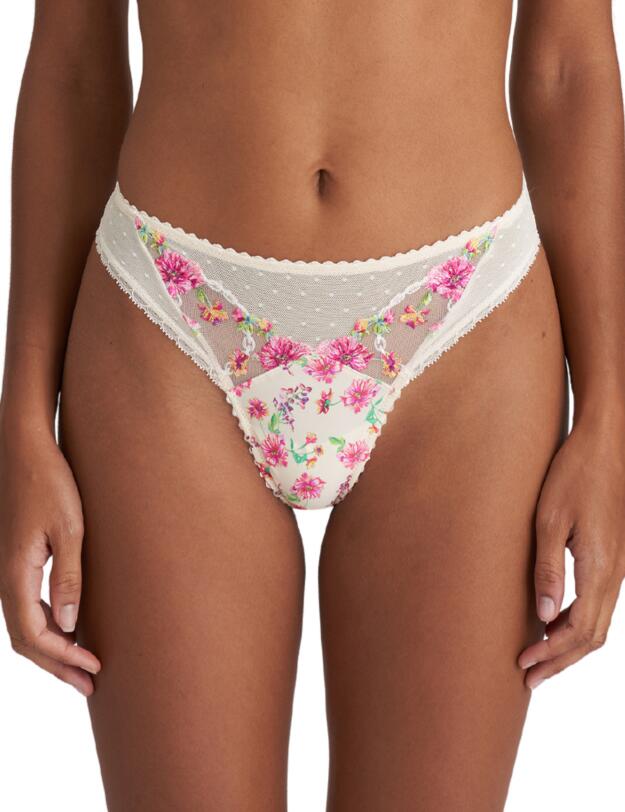 Marie Jo Chen Thong Pearled Ivory