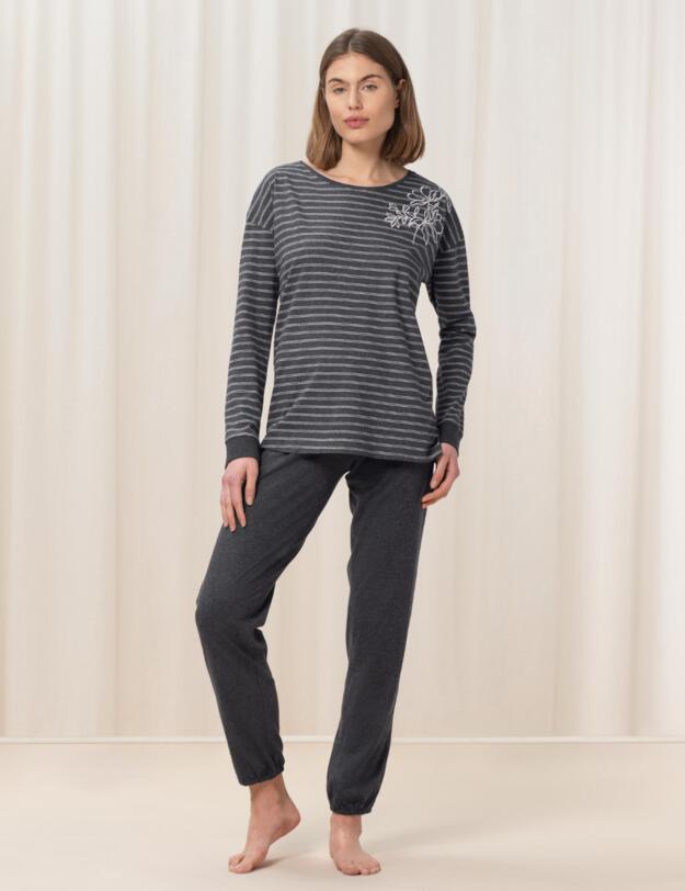 Triumph Pyjama Set Dark Grey Melange