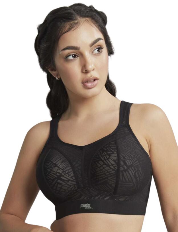 Panache Underwired Sports Bra Black/Latte