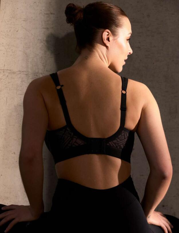 Panache Underwired Sports Bra Black/Latte