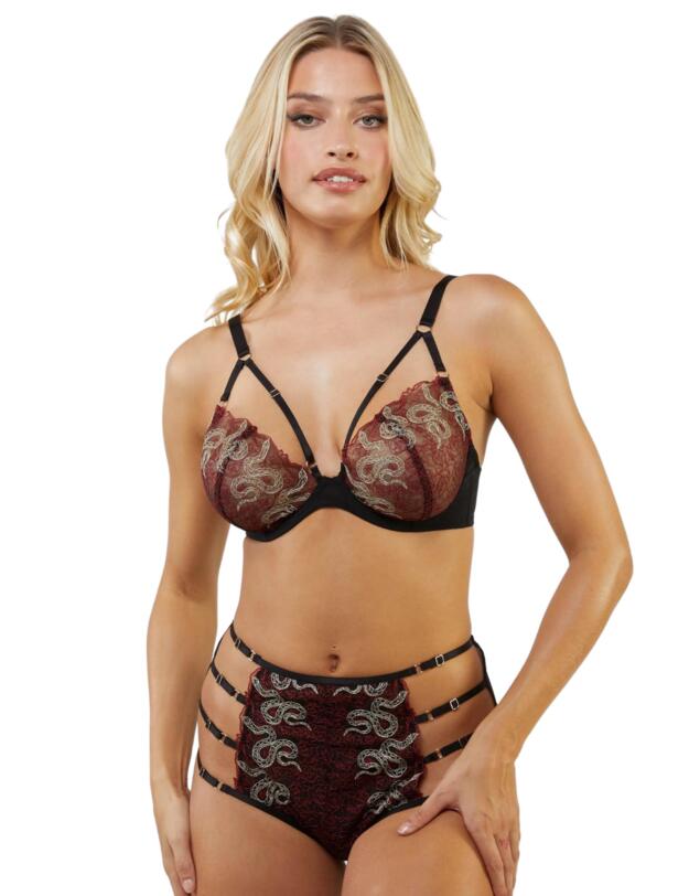 Playful Promises Dakota High Waist Brief Red