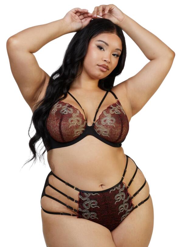 Playful Promises Dakota High Waist Brief Red