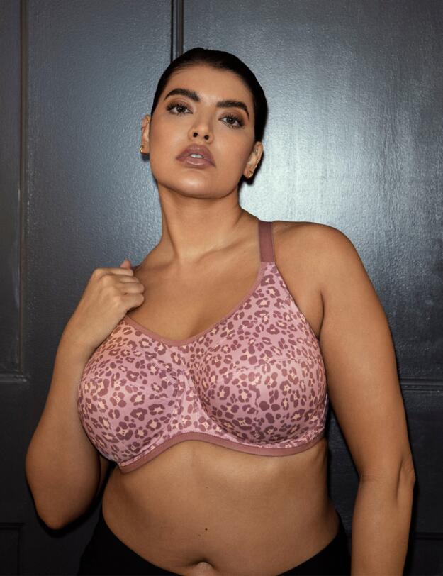  Elomi Energise Underwired Sports Bra Dusky Leopard