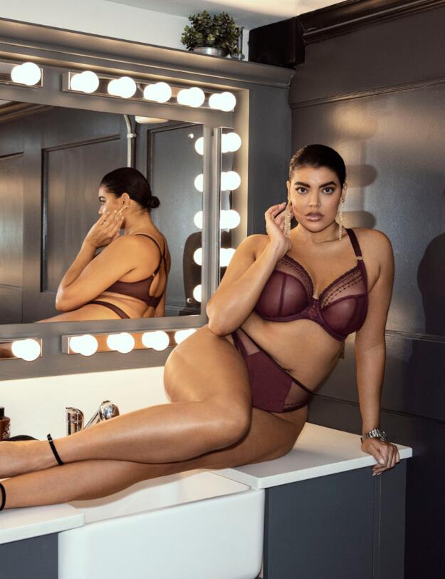 Elomi Matilda Plunge Bra Wine Diamond