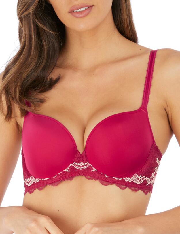Wacoal Lace Perfection Underwired Contour Bra Cerise