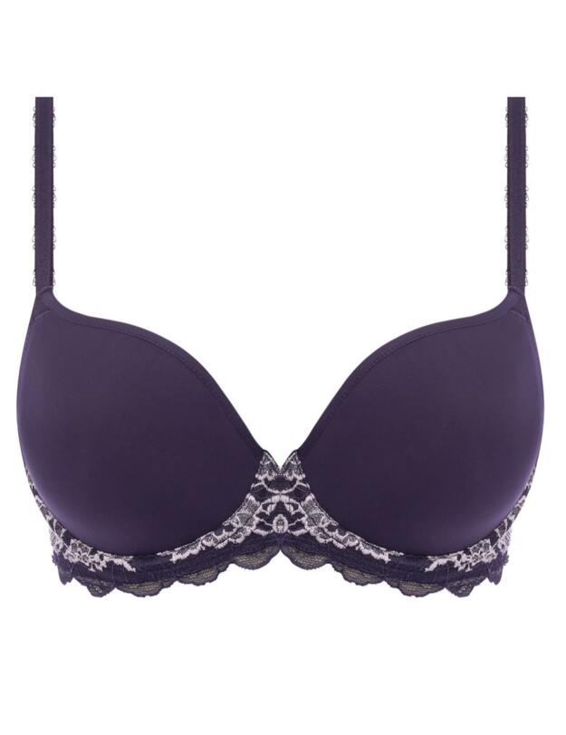 Wacoal Lace Perfection Underwired Contour Bra Evening Blue
