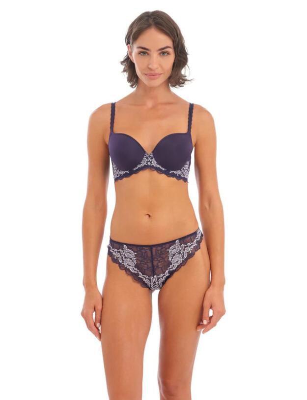 Wacoal Lace Perfection Underwired Contour Bra Evening Blue