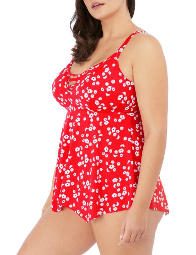 Elomi Plain Sailing Tankini Top Red Floral
