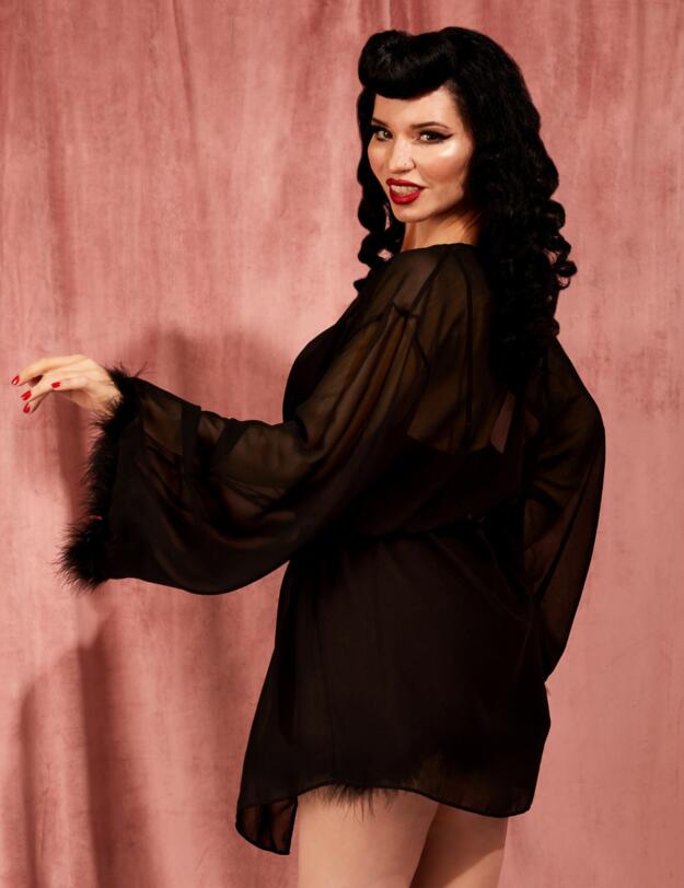 Playful Promises Robe Black