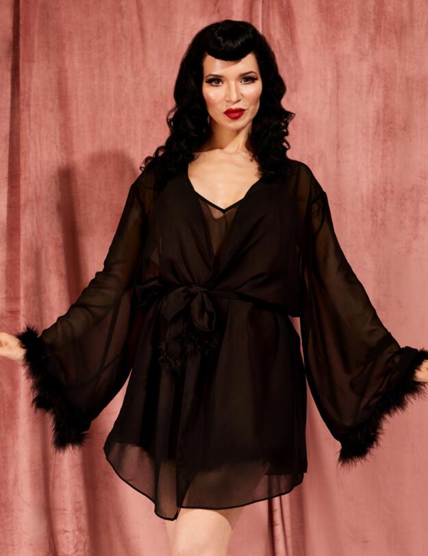 Playful Promises Robe Black