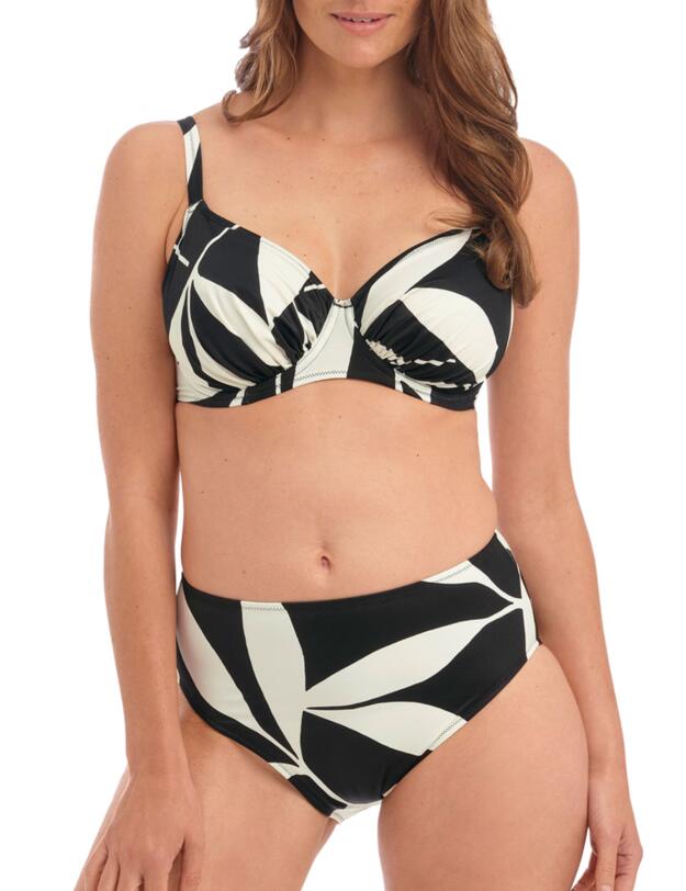 Fantasie Ile De Re Full Cup Bikini Top Black & Cream