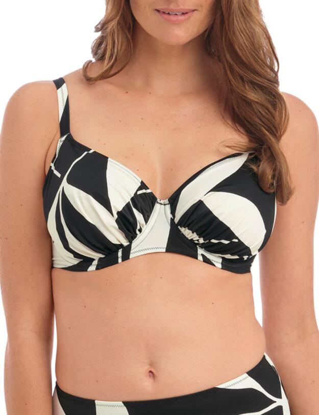 Fantasie Ile De Re Full Cup Bikini Top Black & Cream