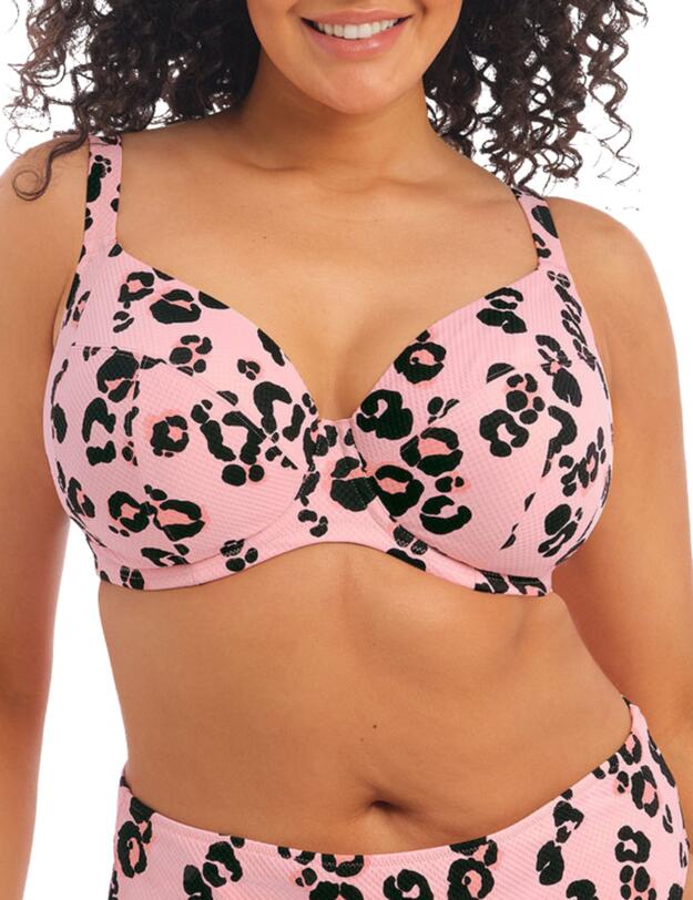 Elomi Kambuku Plunge Bikini Top Pink
