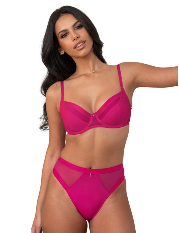 Pour Moi Viva Luxe High Leg Brief Raspberry